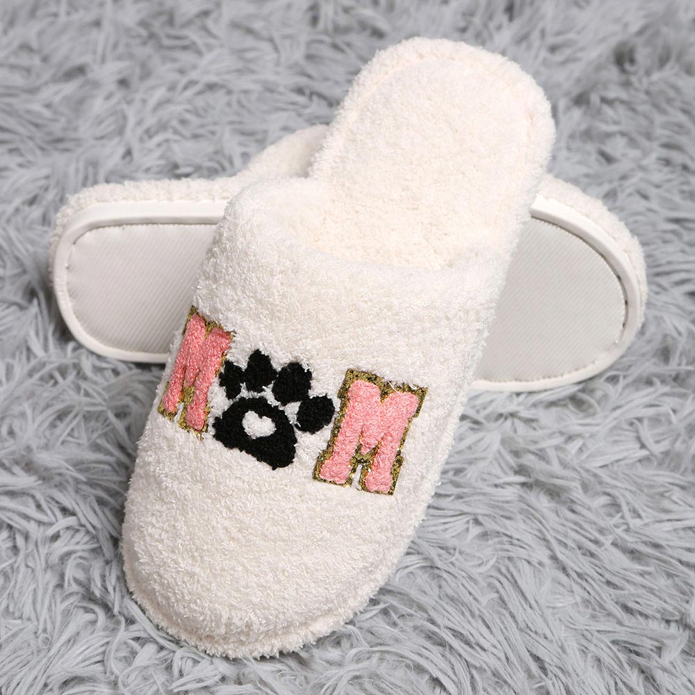 Dog Mom paw soft slippers