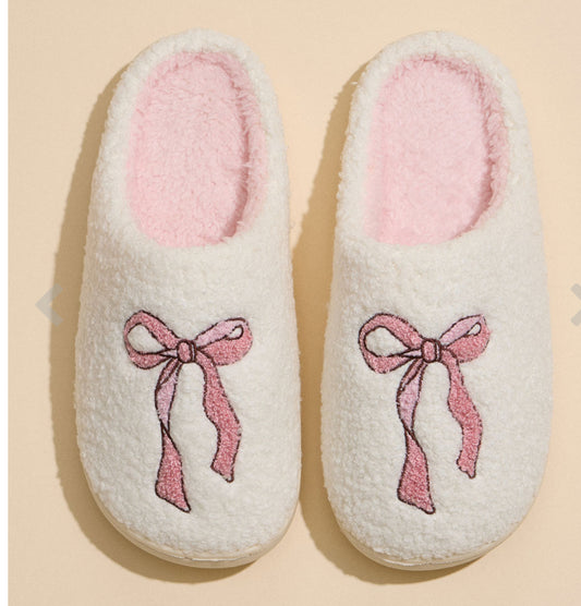 Ribbon Embroidery Cozy Slippers