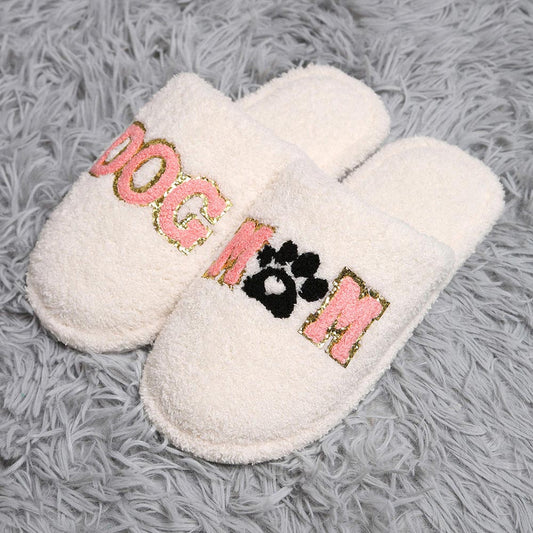 Dog Mom paw soft slippers