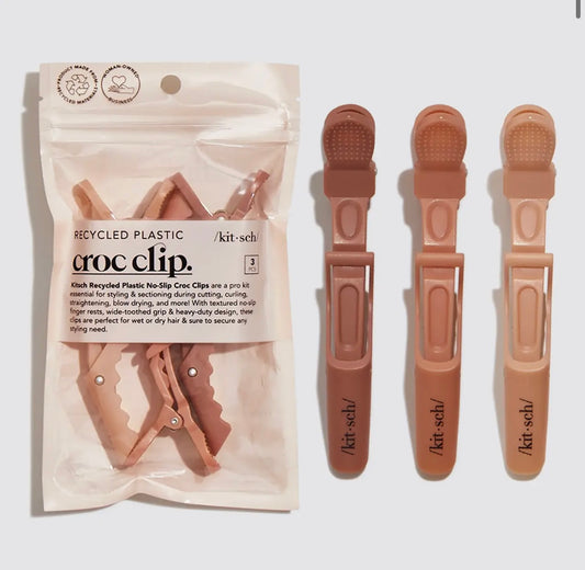 Recycled Plastic Crocodile Clip 3pc - Multi Color